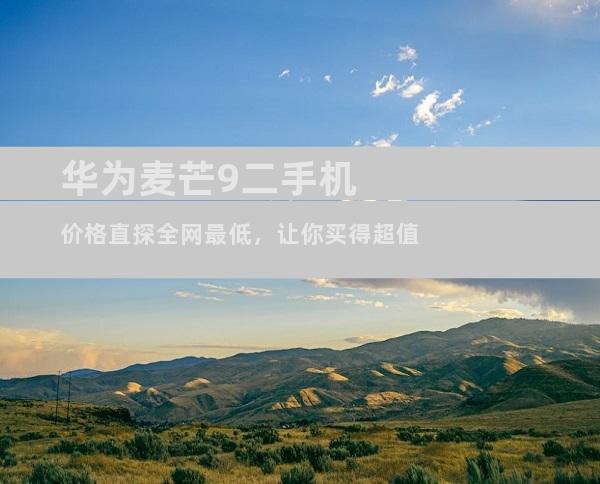 华为麦芒9二手机价格直探全网最低，让你买得超值