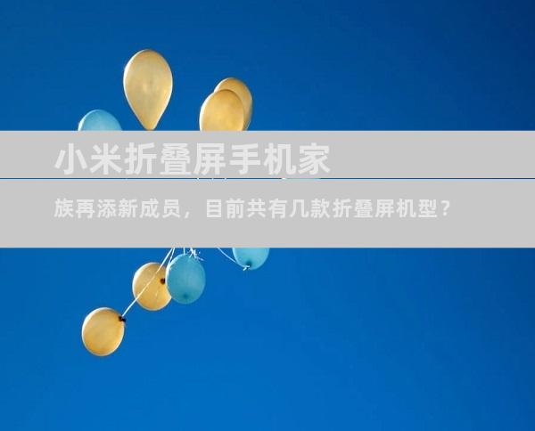 小米折叠屏手机家族再添新成员，目前共有几款折叠屏机型？