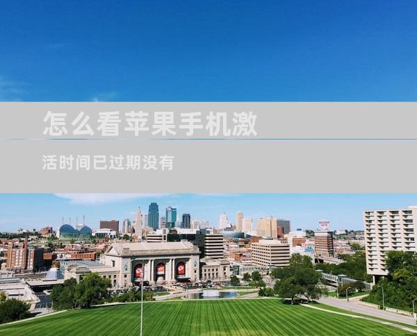 怎么看苹果手机激活时间已过期没有
