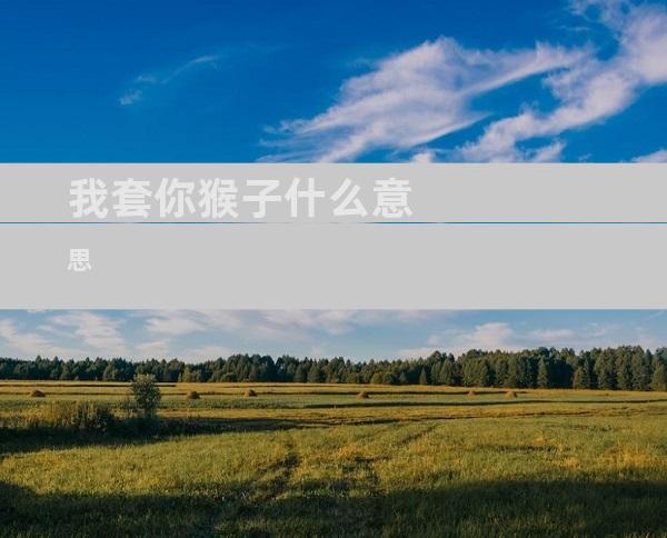 我套你猴子什么意思