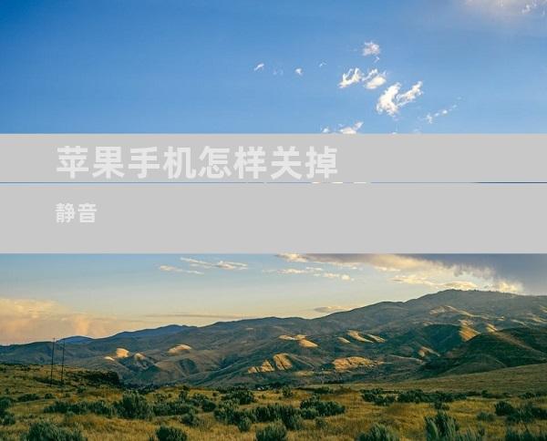 苹果手机怎样关掉静音